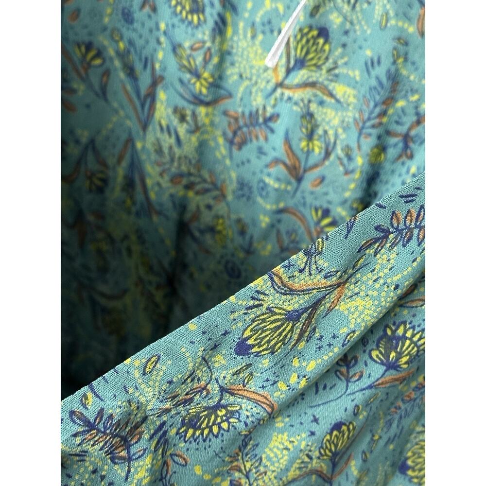 Free People Teal Green Printed Peasant Blouse - Picture 13 of 13